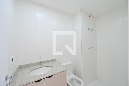 Banheiro Social de kitnet/studio para alugar com 1 quarto, 26m² em Vila Clementino, São Paulo