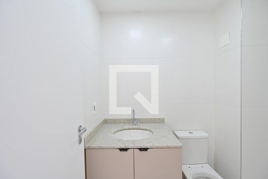 Banheiro Social de kitnet/studio para alugar com 1 quarto, 26m² em Vila Clementino, São Paulo