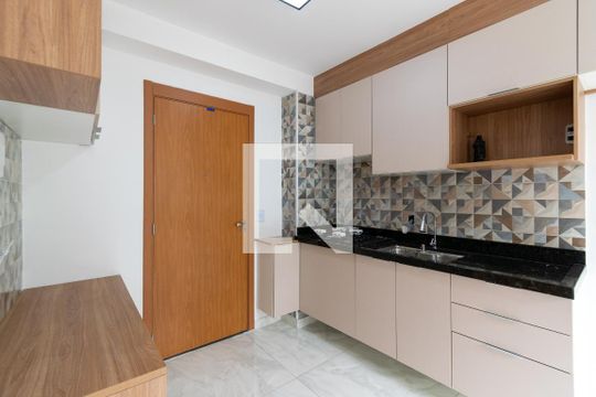 Sala/Cozinha de apartamento para alugar com 1 quarto, 27m² em Jardim Oriental, São Paulo