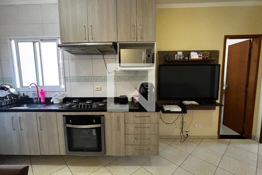 Sala - Cozinha de apartamento à venda com 2 quartos, 104m² em Vila Marina, Santo André