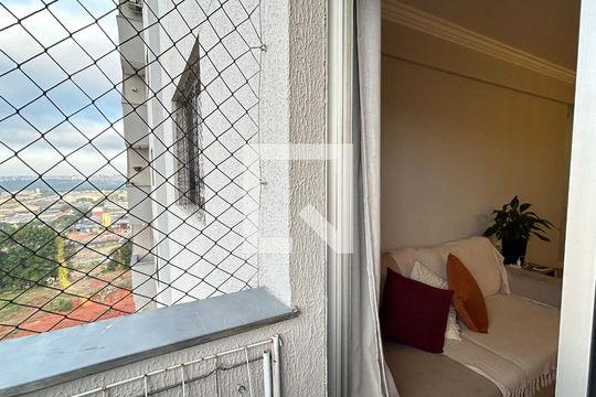 Varanda da Sala de apartamento à venda com 2 quartos, 52m² em Vila Augusta, Guarulhos