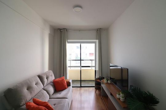 Sala  de apartamento à venda com 2 quartos, 77m² em Vila Euclides, São Bernardo do Campo