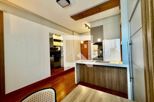 Sala/Cozinha  de apartamento para alugar com 1 quarto, 32m² em Lourdes, Belo Horizonte