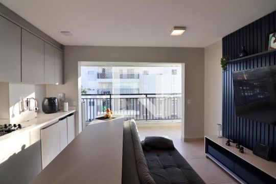 Sala/Cozinha de apartamento à venda com 2 quartos, 58m² em Vila Mussolini, São Bernardo do Campo