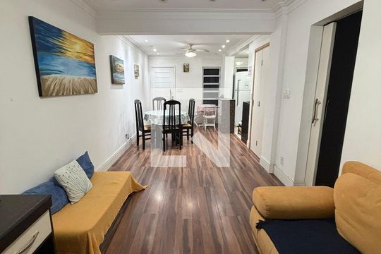 Sala de apartamento para alugar com 1 quarto, 74m² em José Menino, Santos
