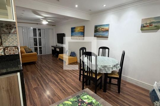 Sala de apartamento para alugar com 1 quarto, 74m² em José Menino, Santos