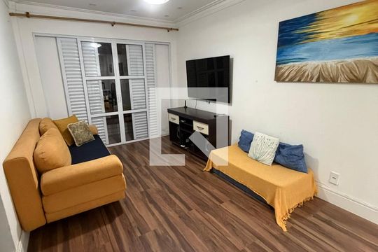 Sala de apartamento para alugar com 1 quarto, 74m² em José Menino, Santos