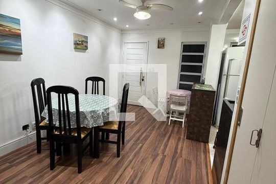 Sala de apartamento para alugar com 1 quarto, 74m² em José Menino, Santos