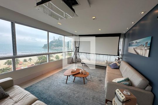Sala de apartamento para alugar com 4 quartos, 230m² em Itararé, São Vicente