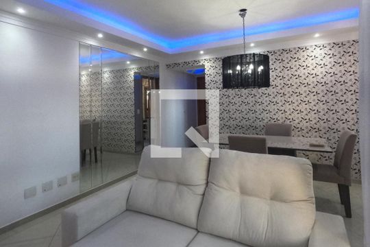 Sala de estar e jantar de apartamento para alugar com 3 quartos, 100m² em Embaré, Santos