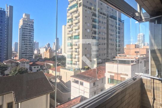 Varanda da Sala de apartamento para alugar com 3 quartos, 100m² em Embaré, Santos