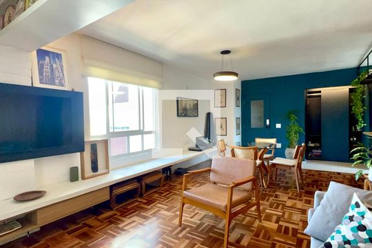 Sala de TV de apartamento à venda com 1 quarto, 78m² em Pinheiros, São Paulo