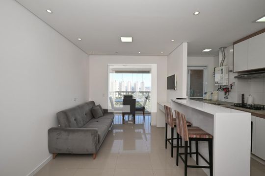 Sala de apartamento para alugar com 1 quarto, 49m² em Fazenda Morumbi, São Paulo