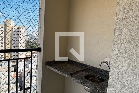 Sala - Sala de Jantar  Varanda de apartamento para alugar com 2 quartos, 67m² em Vila Valparaíso, Santo André