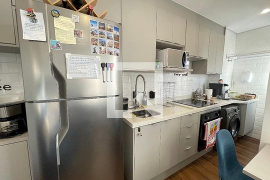 Cozinha de apartamento à venda com 1 quarto, 27m² em Vila Sonia, São Paulo