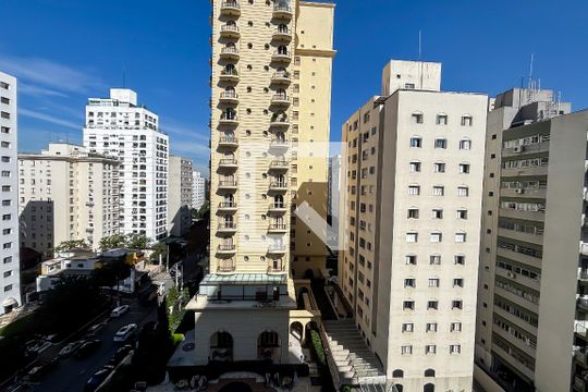 Vista da Sala/Cozinha de apartamento à venda com 3 quartos, 201m² em Jardim Paulista, São Paulo