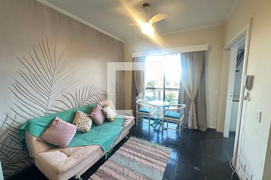 Sala de apartamento para alugar com 1 quarto, 47m² em Itararé, São Vicente