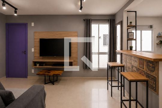 Sala / Cozinha de apartamento para alugar com 2 quartos, 40m² em São José, Canoas