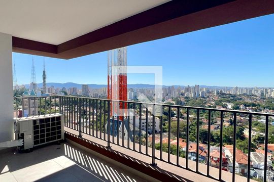 Varanda da sala de apartamento para alugar com 2 quartos, 48m² em Pinheiros, São Paulo