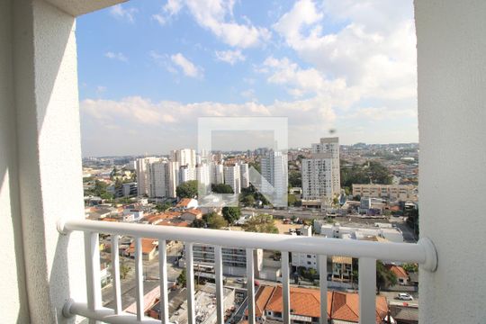 Sala / Cozinha - Varanda de apartamento para alugar com 2 quartos, 28m² em Vila Santana, São Paulo