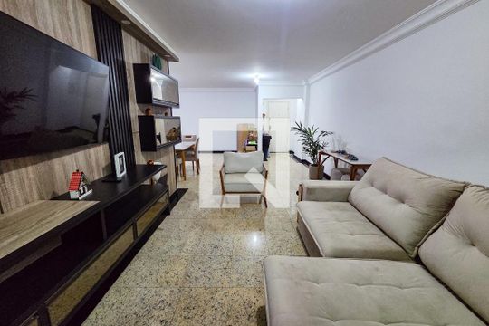 Sala de apartamento para alugar com 3 quartos, 164m² em Canto do Forte, Praia Grande