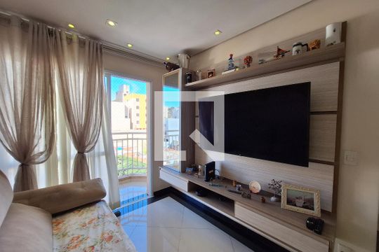 Sala  de apartamento à venda com 2 quartos, 63m² em Vila Príncipe de Gales, Santo André