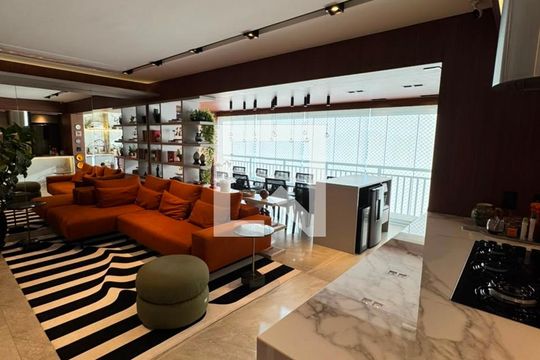 Sala de apartamento à venda com 3 quartos, 106m² em Vila Anastácio, São Paulo