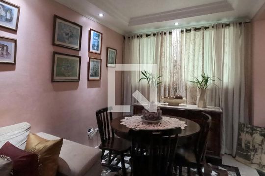 Sala de estar e jantar de casa para alugar com 3 quartos, 100m² em Macuco, Santos