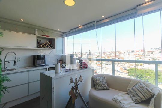 Varanda da Sala de apartamento à venda com 2 quartos, 59m² em Vila Ema, São Paulo