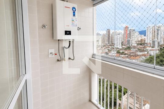 Varanda de apartamento para alugar com 2 quartos, 66m² em Macuco, Santos