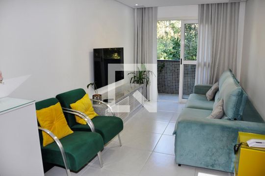 Apto. Mobiliado - Detalhe - Sala e Sala de Jantar de apartamento para alugar com 2 quartos, 55m² em Jardim Santa Lucrecia, São Paulo