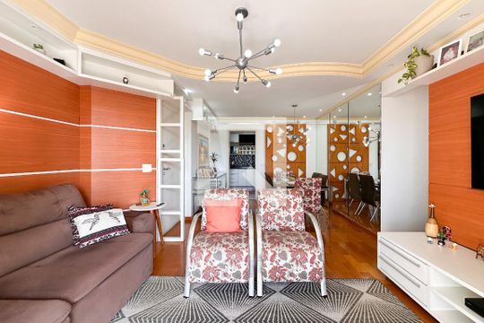 Sala de apartamento à venda com 3 quartos, 107m² em Baeta Neves, São Bernardo do Campo