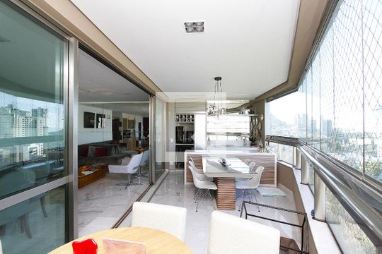 Varanda da Sala de apartamento para alugar com 4 quartos, 183m² em Belvedere, Belo Horizonte