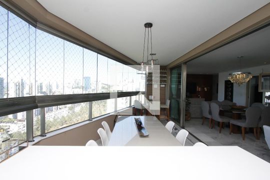 Varanda da Sala de apartamento para alugar com 4 quartos, 183m² em Belvedere, Belo Horizonte