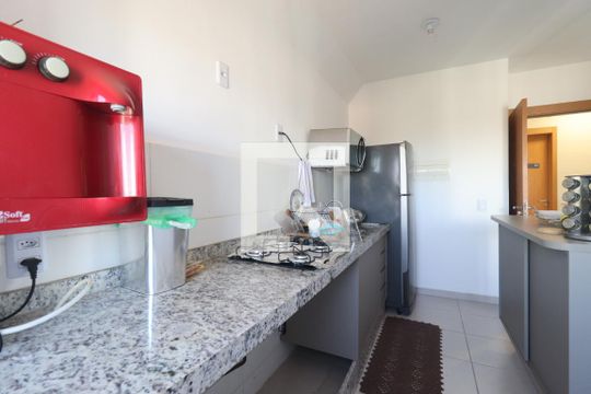 Cozinha de apartamento para alugar com 2 quartos, 50m² em Bonfim Paulista, Ribeirão Preto