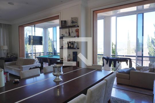 Sala Estar - Jantar de casa de condomínio para alugar com 4 quartos, 450m² em Parque Sinai, Santana de Parnaíba