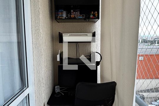 Sala - Sala de Jantar Varanda de apartamento à venda com 2 quartos, 48m² em Parque Jaçatuba, Santo André