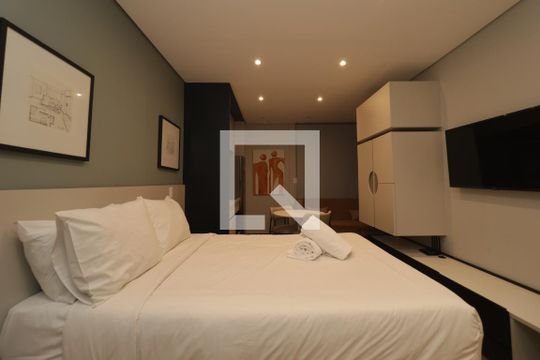 Quarto e Cozinha de apartamento para alugar com 1 quarto, 28m² em Vila Mariana, São Paulo