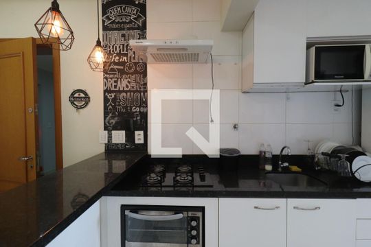 Cozinha de apartamento para alugar com 1 quarto, 42m² em Jardim Palma Travassos, Ribeirão Preto