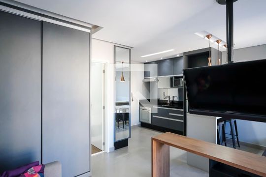 Sala de apartamento para alugar com 1 quarto, 36m² em Rudge Ramos, São Bernardo do Campo