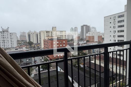 Varanda da Sala de apartamento para alugar com 3 quartos, 84m² em Marapé, Santos