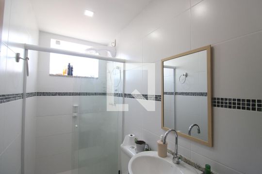 Banheiro da suíte 1 de casa de condomínio à venda com 3 quartos, 129m² em Tanque, Rio de Janeiro