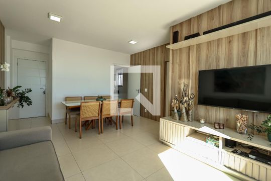 Sala de apartamento à venda com 3 quartos, 95m² em Caiçara-adelaide, Belo Horizonte