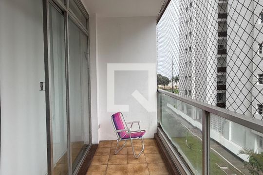 Varanda da Sala de apartamento para alugar com 2 quartos, 97m² em Gonzaga, Santos