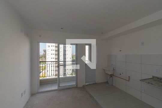 Sala/Cozinha e Area de Serviço  de apartamento à venda com 2 quartos, 46m² em Vila Yolanda Costa E Silva, Sumaré