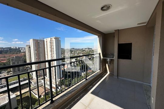 Varanda da Sala de apartamento para alugar com 2 quartos, 70m² em Empresarial 18 do Forte, Barueri