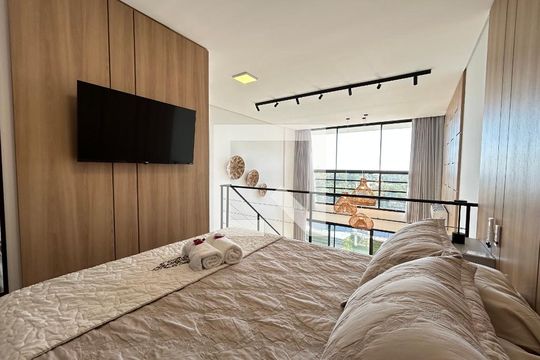 Suíte de apartamento para alugar com 1 quarto, 57m² em Barra da Lagoa, Florianópolis
