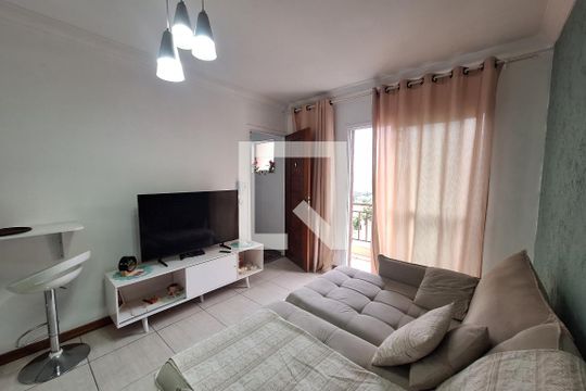 Sala  de apartamento à venda com 2 quartos, 53m² em Parque Sao Vicente, Santo André