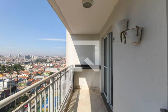 Varanda da Sala de apartamento para alugar com 2 quartos, 64m² em Parque São Lucas, São Paulo