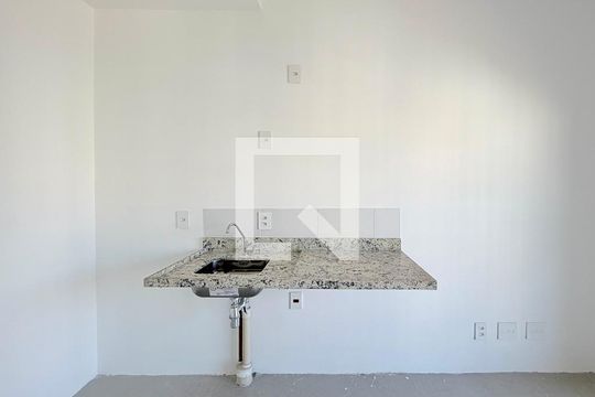Cozinha de kitnet/studio à venda com 1 quarto, 28m² em Brooklin, São Paulo